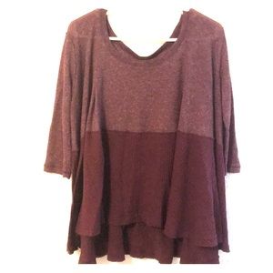 Maroon flow top